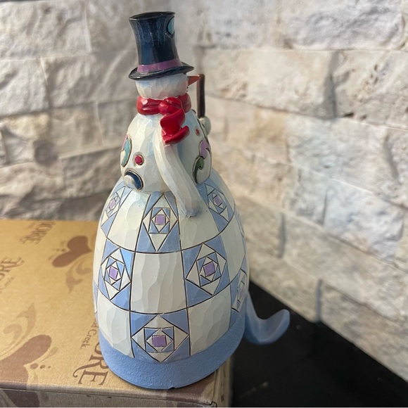 JIM SHORE Heartwood Creek Collection Snowman 2010 Mantel Stocking Hanger #407620 - Picture 5 of 10